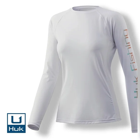 HUK Women's Pursuit Long Sleeve Performance Shirt + Sun Protection - Picture 1 of 3